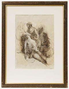 Wolfgang Hackel (1943-2002) - Framed Ink Drawing, The Passion of Jesus