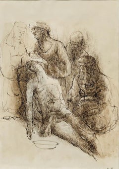 Wolfgang Hackel (1943-2002) - Framed Ink Drawing, The Passion of Jesus