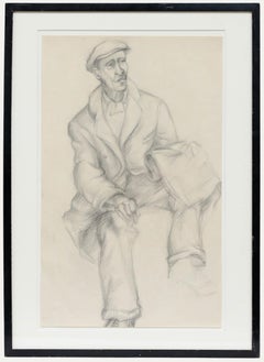 Early 20th Century Graphite Drawing - The Workman
