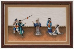 Framed 19th Century Watercolour - A Theatrical Performance