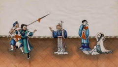 Framed 19th Century Watercolour - A Theatrical Performance