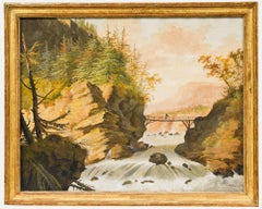 Willem Gerrit van Ulsen (1762-1830) - Watercolour, Crossing the Torrent
