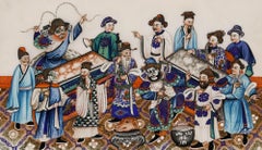 Chinese School 19th Century Watercolour - Outlaws of the Marsh