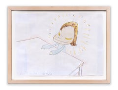 Untitled (YNF3167), 2002. Original drawing in colored pencils by Yoshitomo Nara.