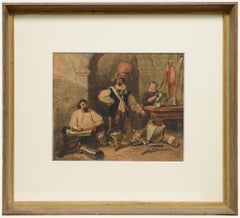 Jacobus Josephus Eeckhout - 1837, acquerello, “La bottega dell’armaiolo”
