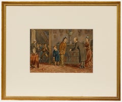 19th Century Watercolour - The New Boy