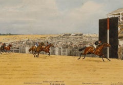 Isaac Cullin - 1913 Watercolour, The Epsom Oaks, 1903