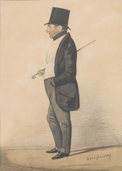 Manner of Richard Dighton - Watercolour, Sir Joseph Henry Hawley, 3rd Baronet
