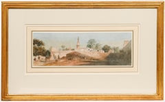 Carl Haag - Acquerello dei primi anni del XX secolo, Le mura della città