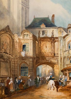 19th Century Watercolour - Le Gros-Horloge