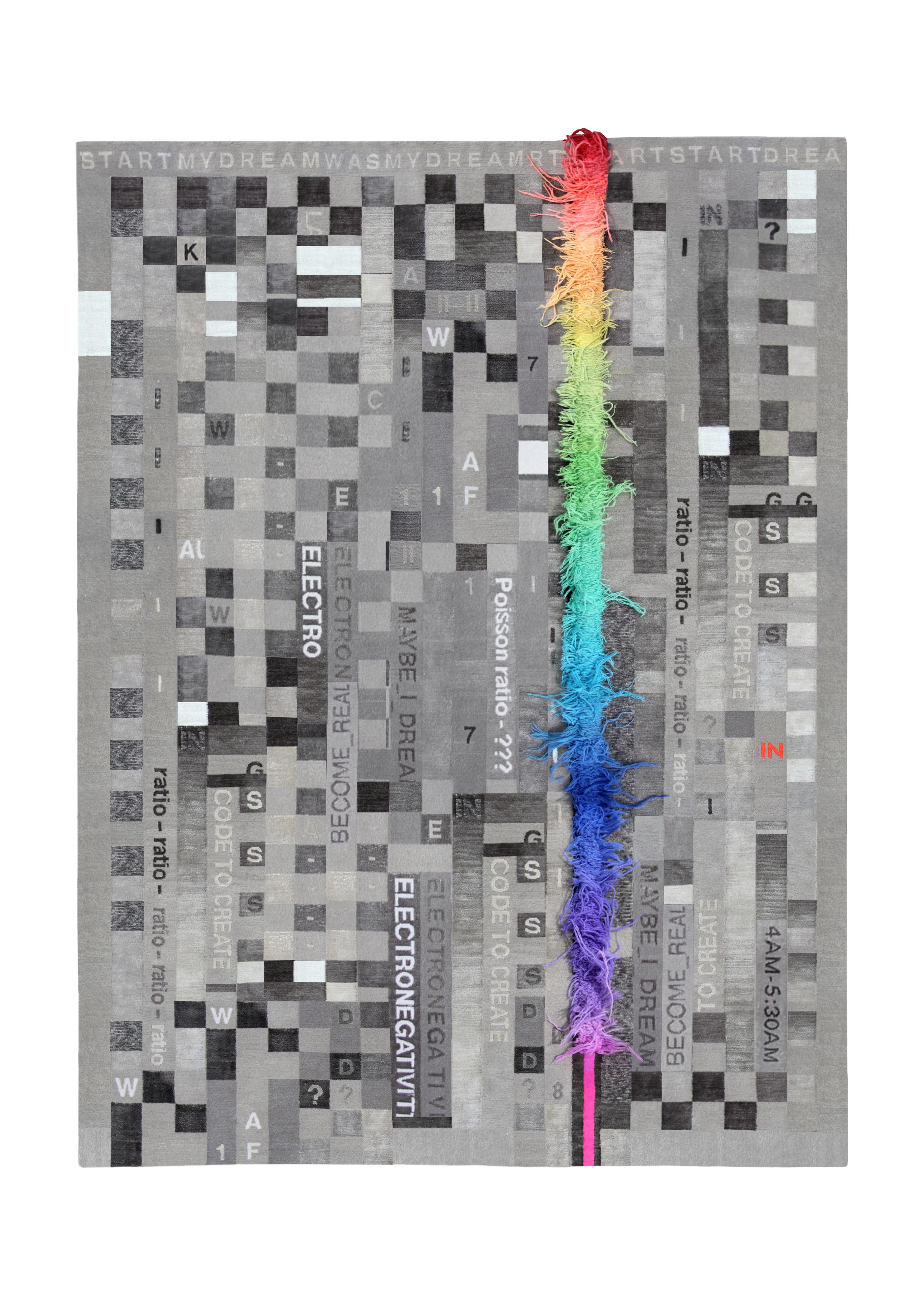 00.01 handgeknüpfter teppich von Laroque Studio
Handgeknüpft in Nepal
Abmessungen: 250 x 175cm
MATERIALIEN: Chinesische Seide/Wolle
Qualität: 150 Knoten / Quadratzoll

Es wäre fast unmöglich, nur eine Idee zu nennen, die die Collection 00 inspiriert
