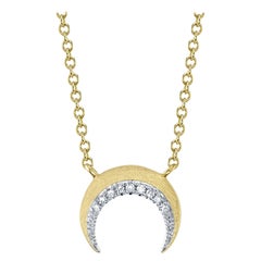 0.02ct Round Brilliant Cut Diamond Crescent Pendant 0.02ct Round Brilliant Cut Diamond Crescent Pendant