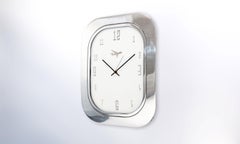 #003-Boeing 747 Window Clock, Polished Aluminium and White Face
