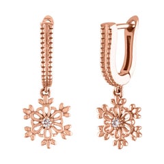 rose gold snowflake wallpaper 0.03 Carats Diamonds
Rose Gold Snowflake Earrings