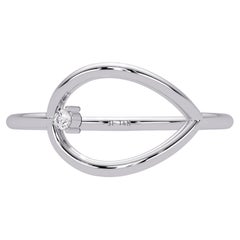 0.03 CTW Open Teardrop Diamond Ring in 14K Gold, SI+ Natural Diamond