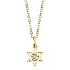 0.03ct Round Brilliant Cut Diamond Star of David Pendant