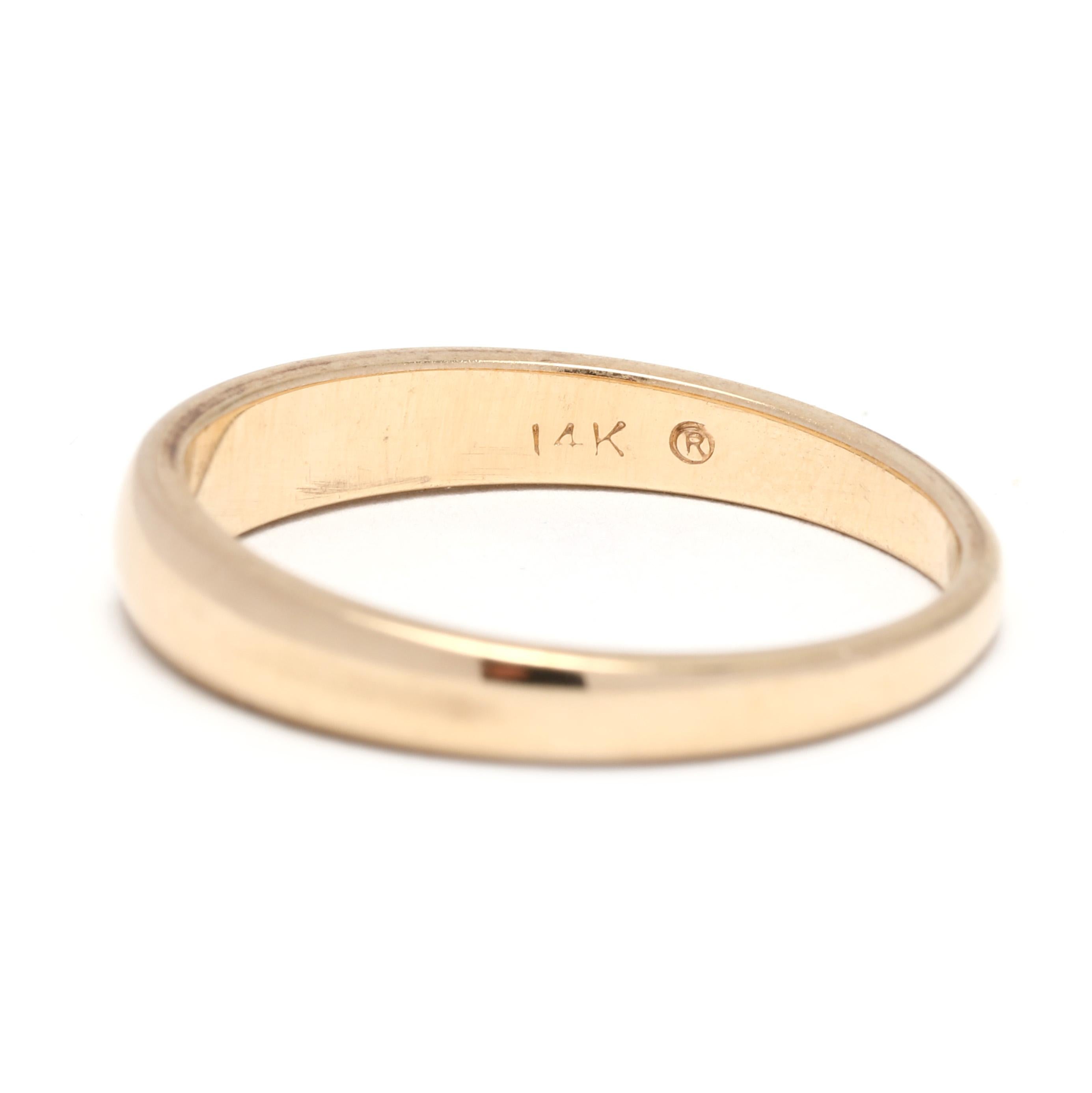 Brilliant Cut 0.03ct Thin Diamond Stackable Band, 14K Yellow Gold, Ring, Stackable