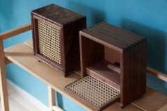 003_mei – Compact Walnut Memorial Altar & Incense Holder for Pets