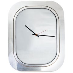 #004-Boeing 747 Window Clock, Polished Aluminium and Polished Aluminium Face