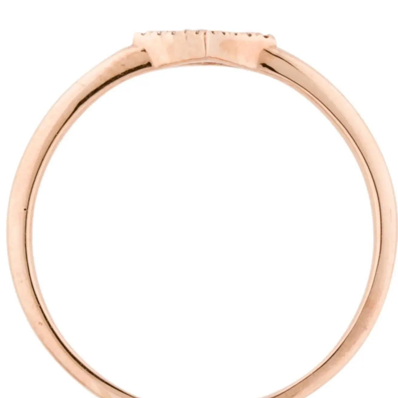 0.04 Carat Diamond Star Cluster Rose Gold Fashion Ring In New Condition For Sale In Great Neck, NY