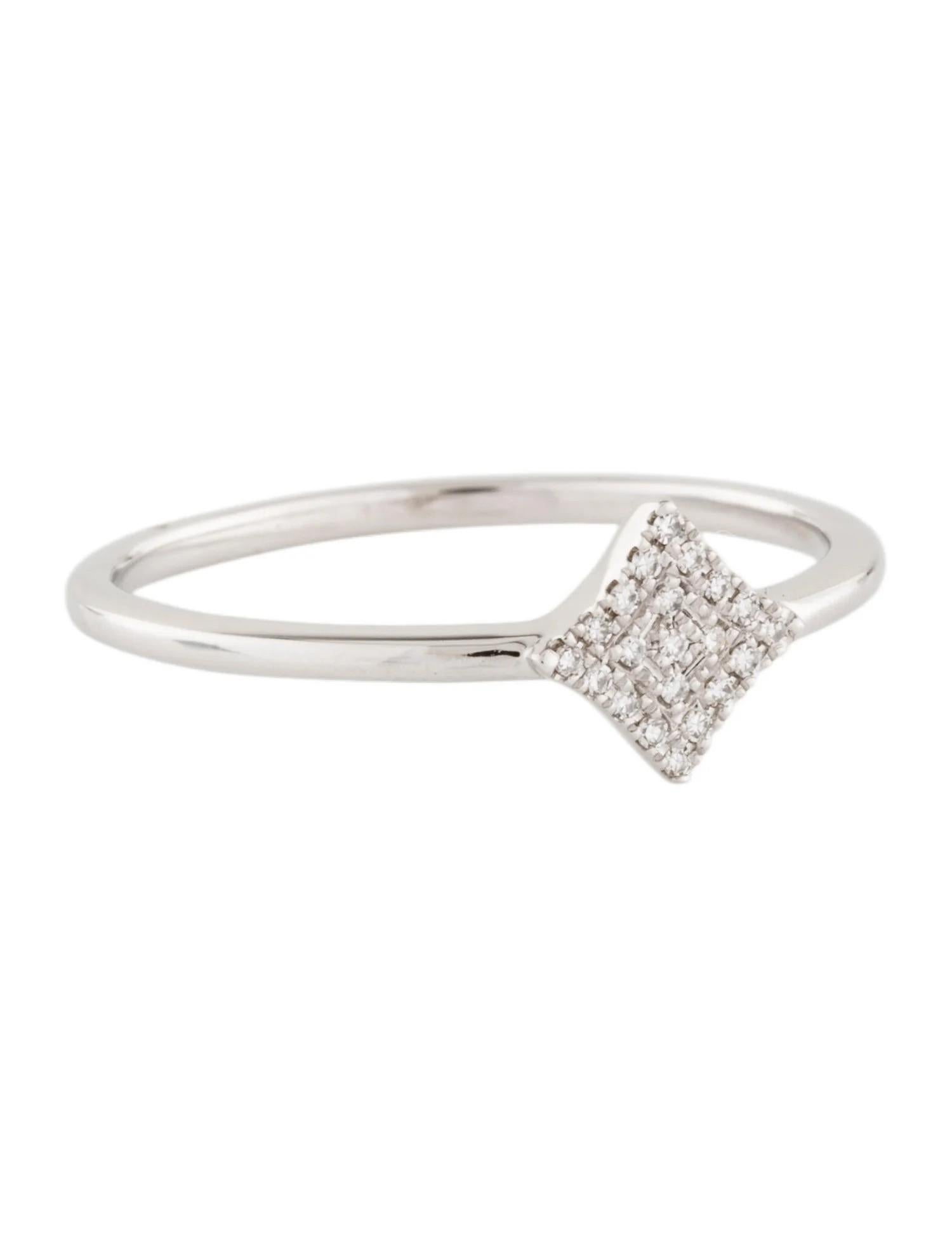 Round Cut 0.04 Carat Diamond Star Cluster White Gold Fashion Ring For Sale