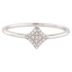 0.04 Karat Diamant Star Cluster Weißgold Mode-Ring mit Stern-Cluster
