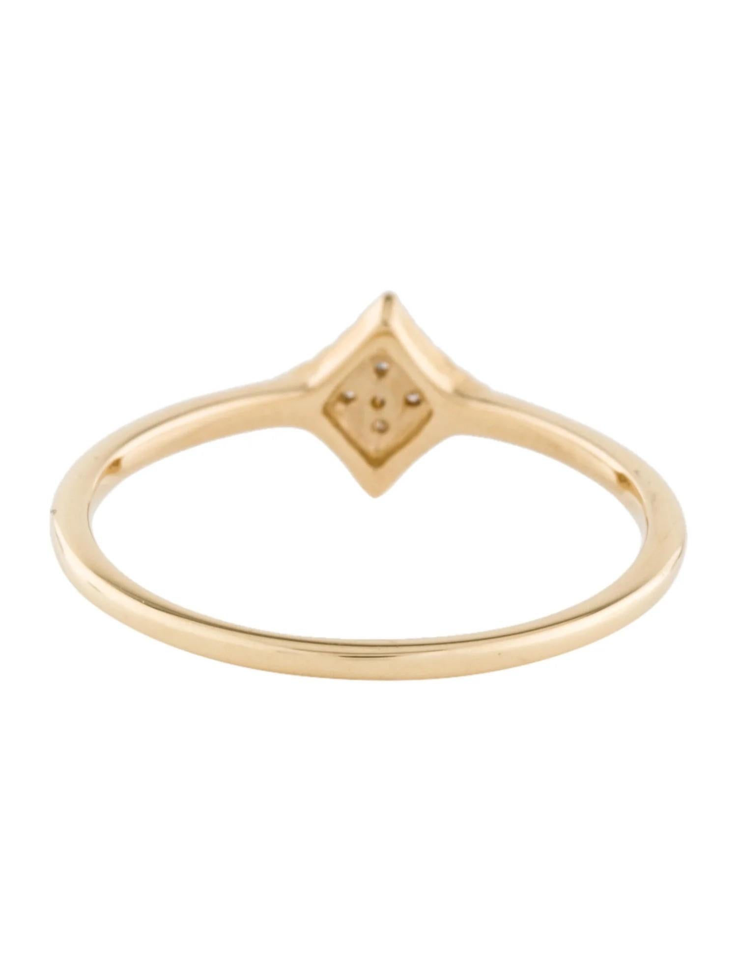 0.04 Karat Diamant Stern-Cluster-Mode-Ring aus Gelbgold im Zustand „Neu“ im Angebot in Great Neck, NY