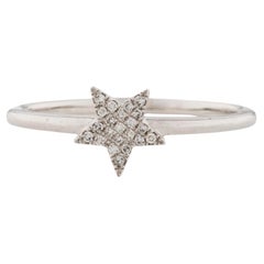 0.05 Carat Diamond Star Cluster White Gold Fashion Ring