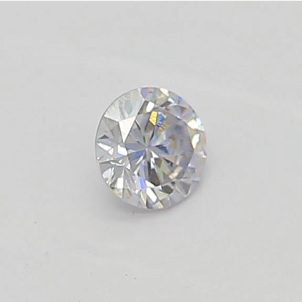 Round Cut 0.05 Carat Light Bluish Gray Round Shaped Diamond VS2 Clarity CGL Certified For Sale