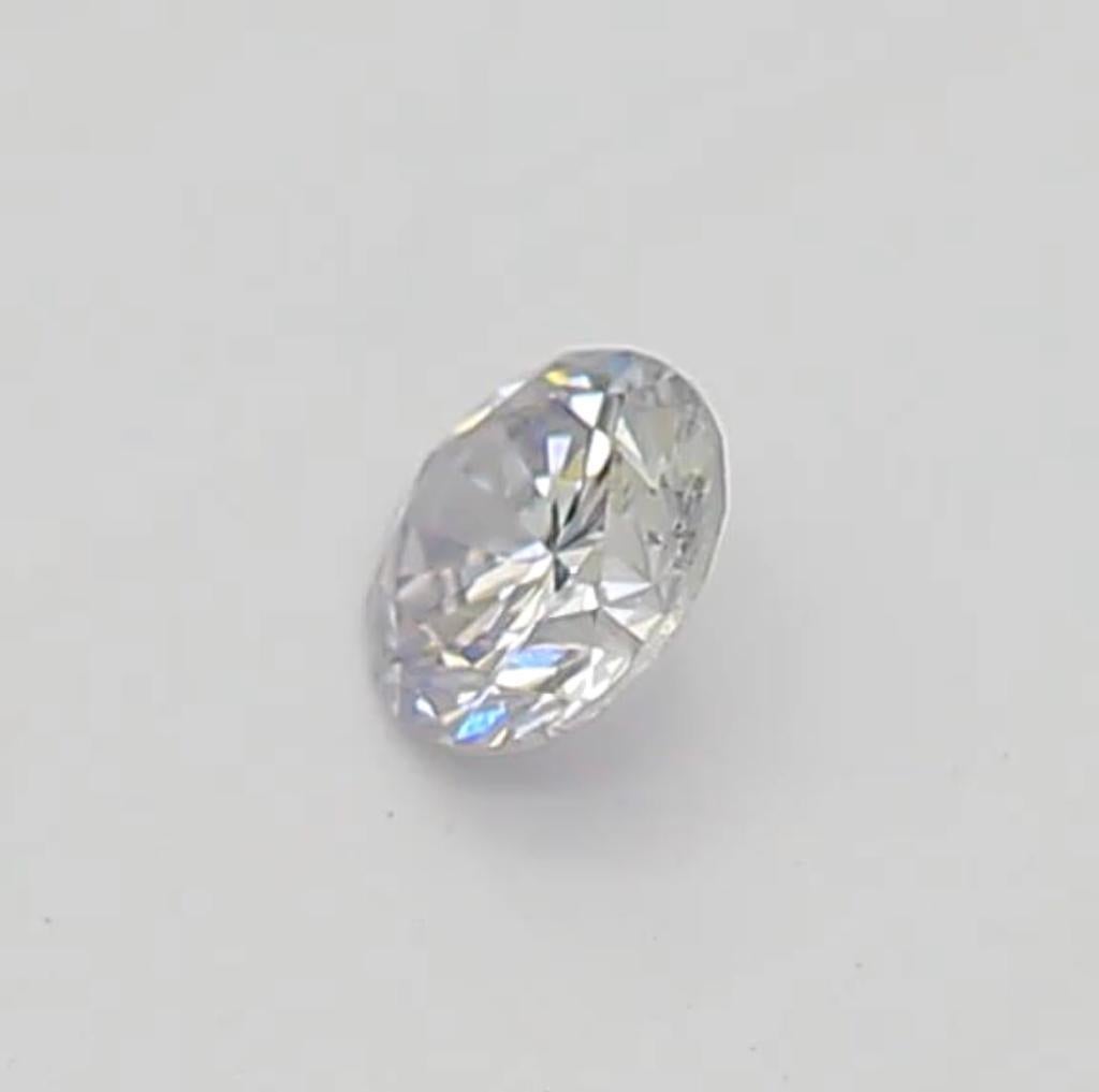 0.05 Carat Light Bluish Gray Round Shaped Diamond VS2 Clarity CGL Certified For Sale 1