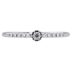 0.05 CTW Diamond Pavé Stacking Ring in 14K Gold, SI1+ Dainty Band