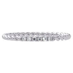0.05 CTW Twisted Rope Diamond Wedding Band in 14K Gold, SI1+ Diamonds