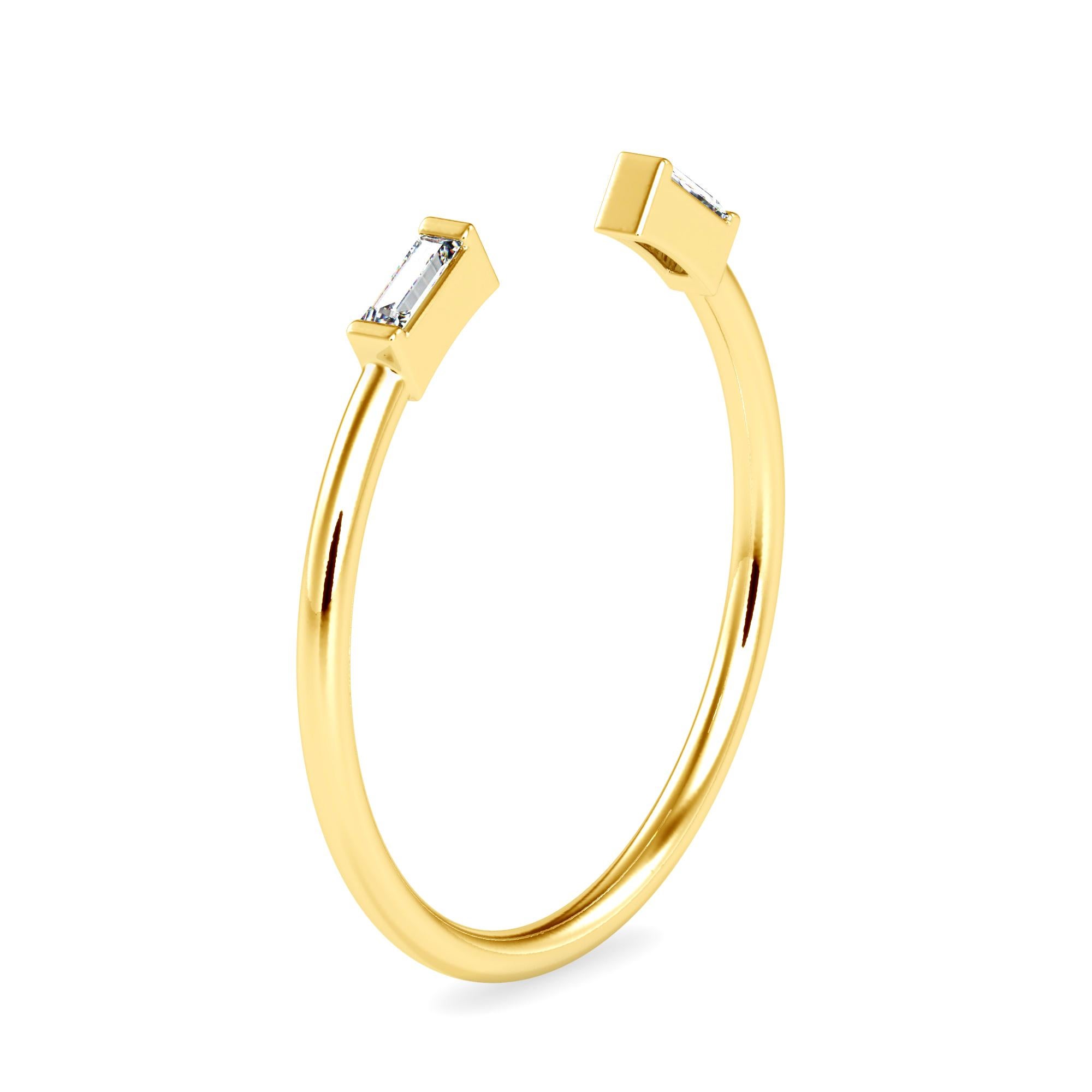 0,06 Karat Diamant 14K Gelbgold Ring im Zustand „Neu“ im Angebot in Los Angeles, CA