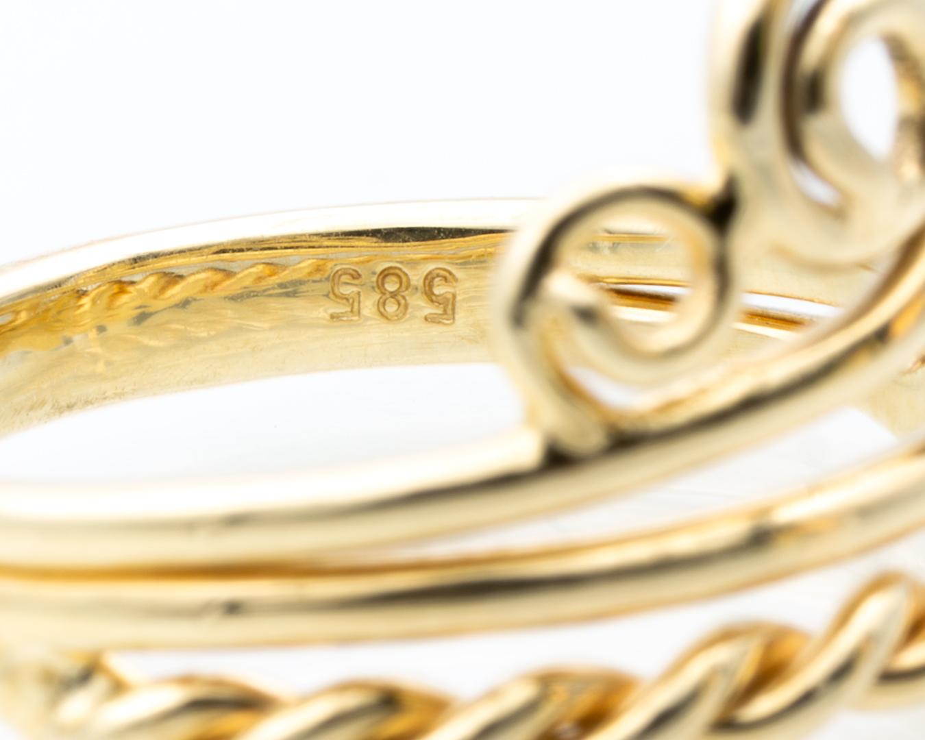 Anillo de moda de oro amarillo de 14 quilates brillante amarillo de 0,06 quilates en Nuevo estado para la venta en Loßburg, DE