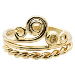 Anello moda da 0,06 carati in oro giallo Brilliante 14K