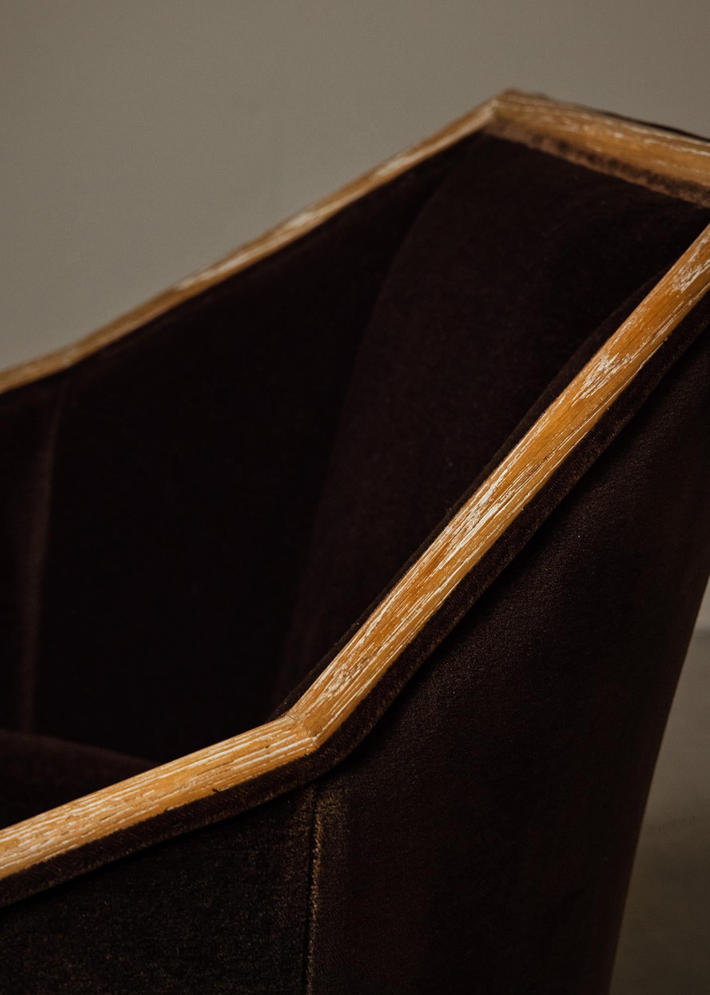 XXIe siècle et contemporain 006 Chaise Crowne en Mohair en vente