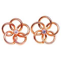 Pendientes racimo cósmico de diamantes naturales de 0,06 ct Oro amarillo de 14 kt 12615