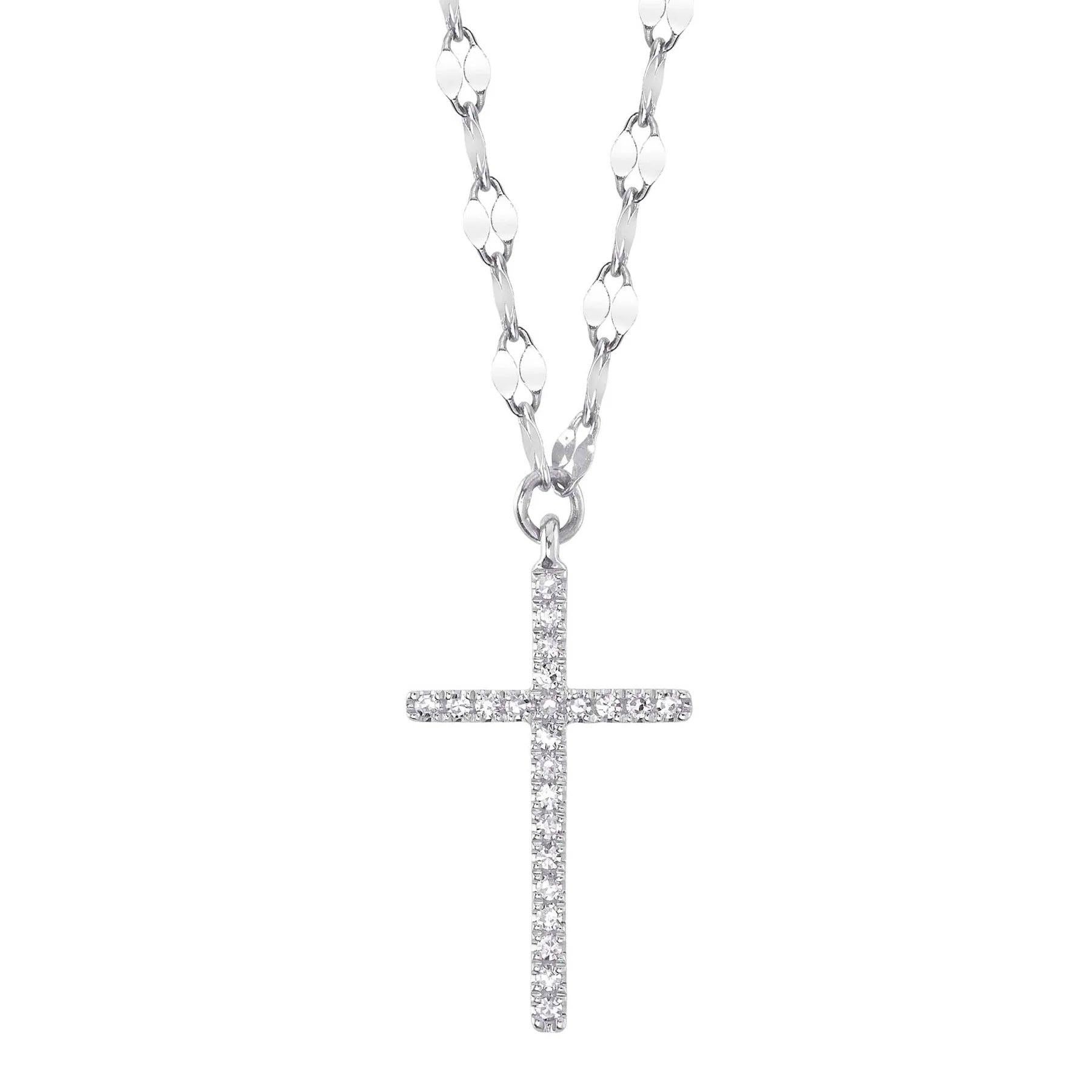 0.06ct Round Brilliant Cut Diamond Cross Necklace