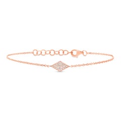0.06ct Round Brilliant Cut Diamond Kite Bracelet in 14K Rose Gold