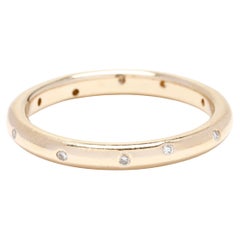 0.06ctw Diamond Band Ring, 18k Yellow Gold, Ring Size 6.25, Scattered Diamonds