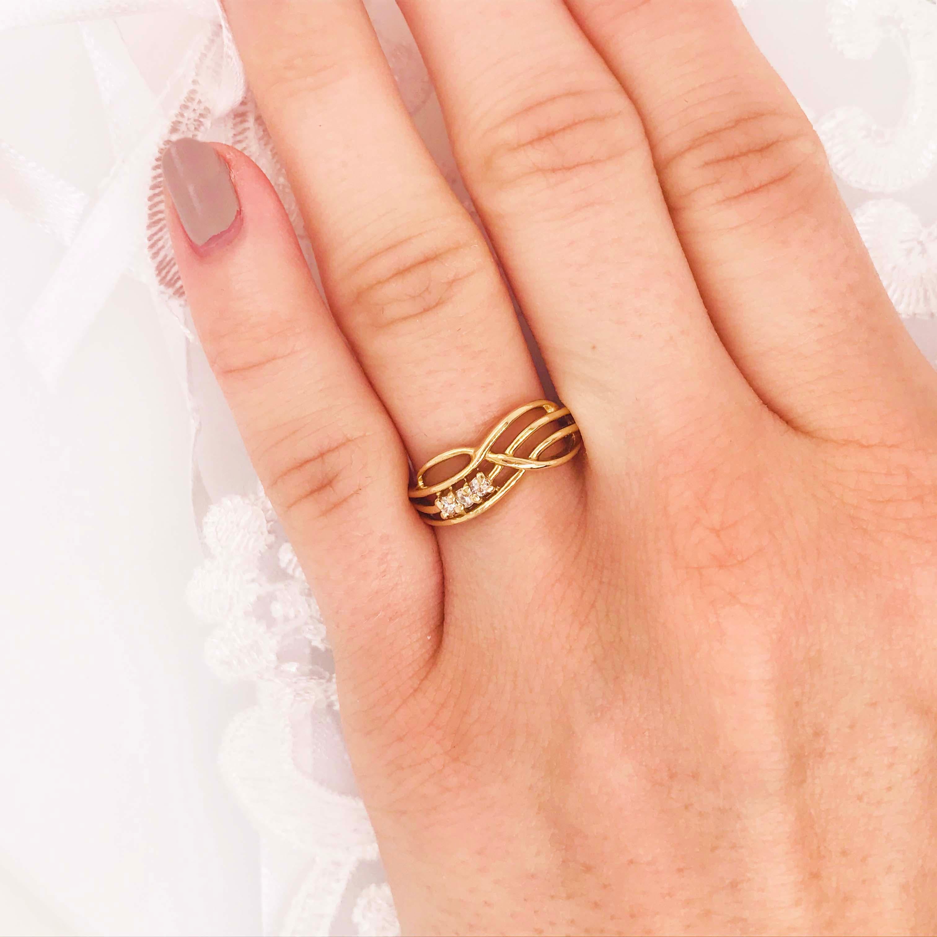 Who doesn't want eternal love? You deserve to always feel loved! This beautiful diamond band is designed with an infinity shape made on yellow gold and diamonds! The whimsical design has the shape of an infinity design, representing eternal love.