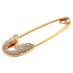 0.08 Carat Diamond 18 Karat Rose Gold Pin Pendant