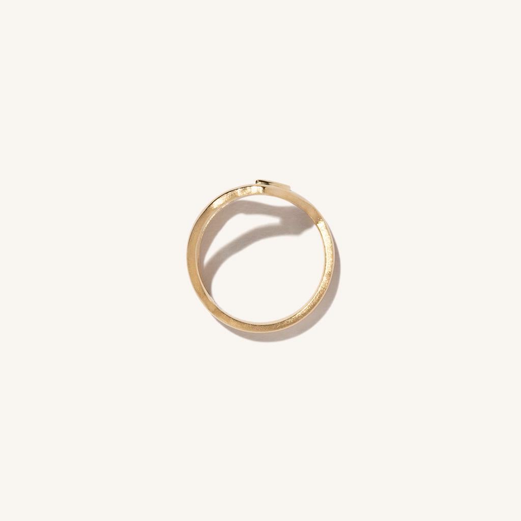 Contemporary Milamore Fine Jewelry 0.08 Carat Diamond Kintsugi Ring I For Sale