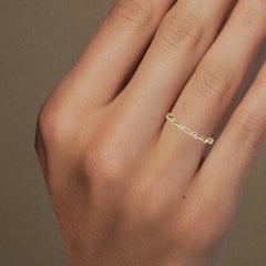 0.08 CTW Floating Diamond Half Eternity Band in 14K Gold, SI+ Natural Diamonds