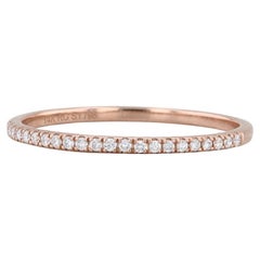0.08ctw Diamond Wedding Band 14k Rose Gold Size 8 Stackable Ring