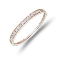 0.09 Carat Diamonds Wedding Band 1981 Classic Collection Ring in 14K Rose Gold