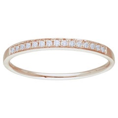0.09 Carat Diamonds Wedding Band 1981 Classic Collection Ring in 14K Rose Gold