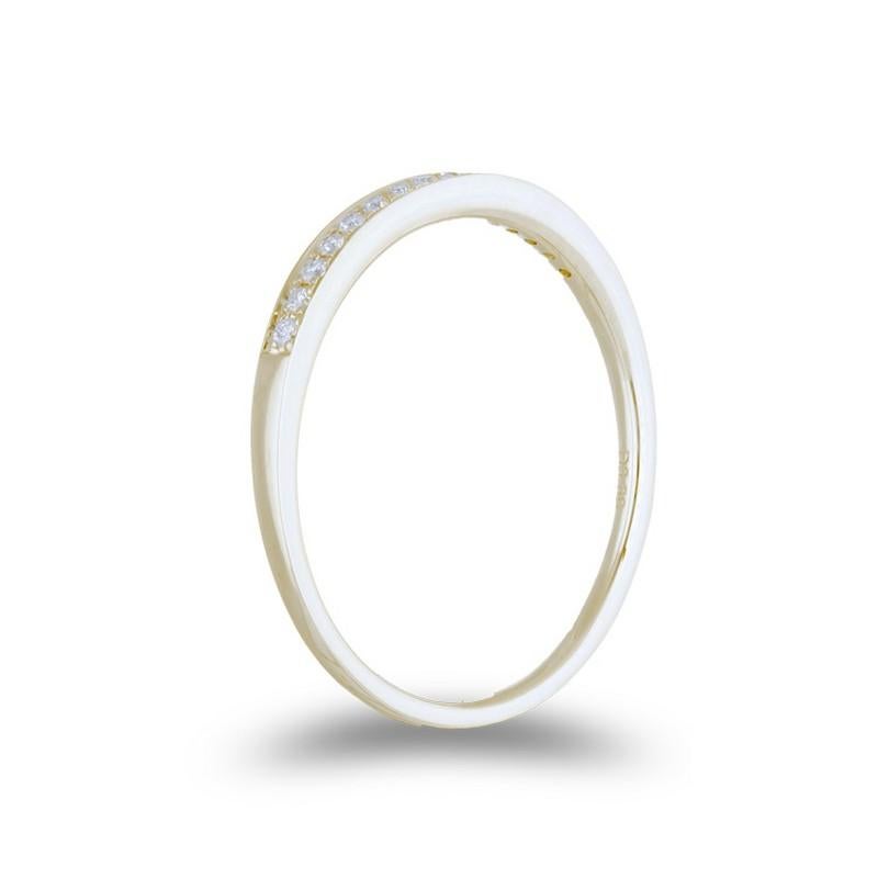 Modern 0.09 Carat Diamonds Wedding Band 1981 Classic Collection Ring in 14K Yellow Gold For Sale