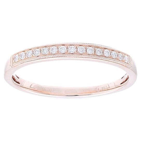 0.09 ctw Diamond Wedding Band 1981 Classic Collection Ring in 14K Rose Gold
