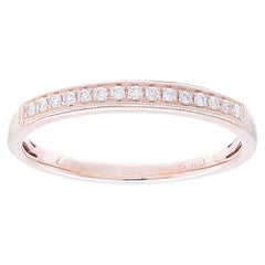 0.09 ctw Diamond Wedding Band 1981 Classic Collection Ring en or rose 14K
